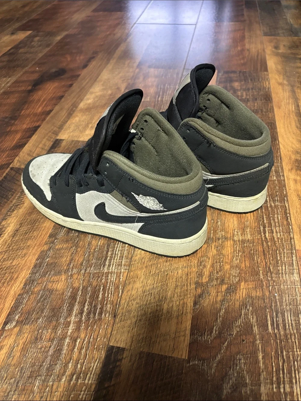 Jordan Mid-Top Sneakers in Black and Green